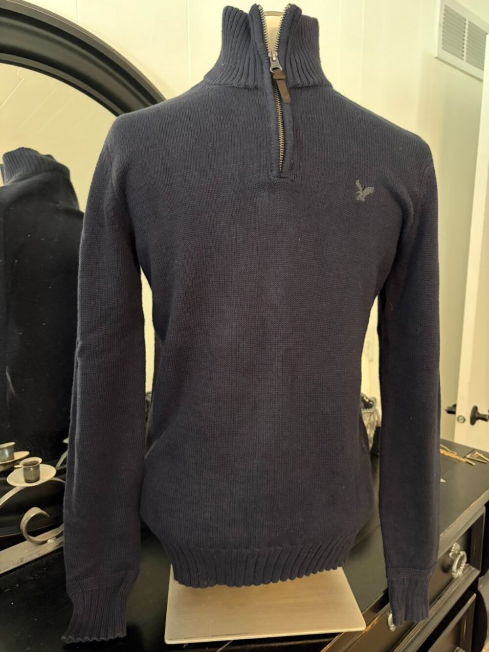 American Eagle Outfitters Men’s Quarter Zip Sweater Navy XS